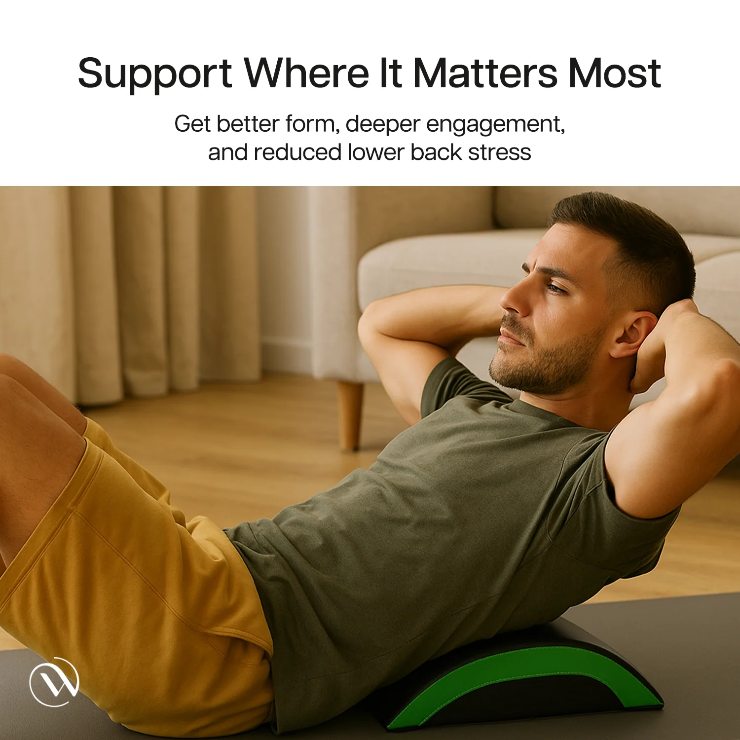 Wise Abdominal Mat | Black & Green - Image 6