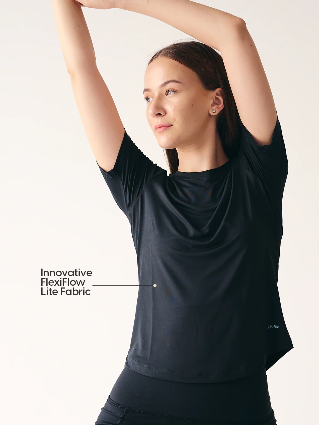 Wise Active Classic T-shirt (Black) - Image 4