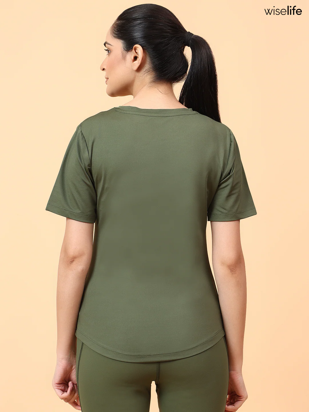 Wise Active Classic T-shirt (Olive green) - Image 4
