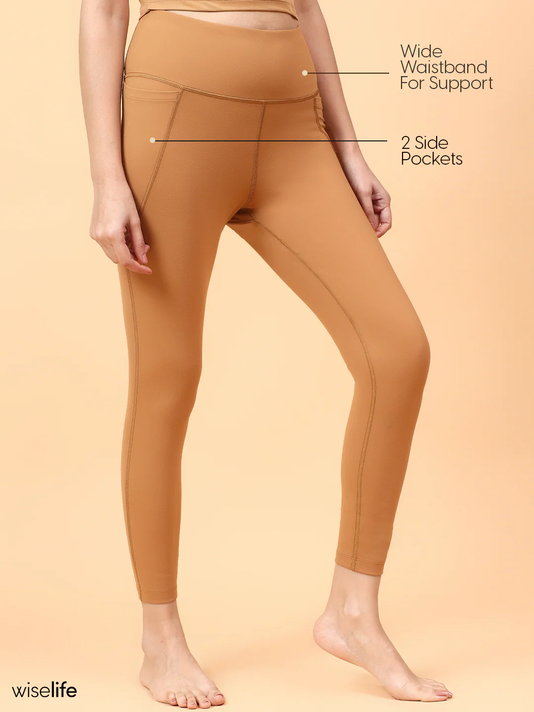 Wise Active Fitted Leggings (Brown) - Image 7