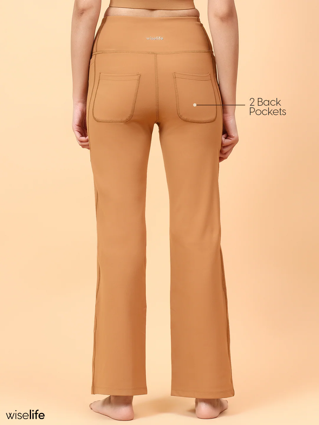 Wise Active Flare Pants (Brown) - Image 3