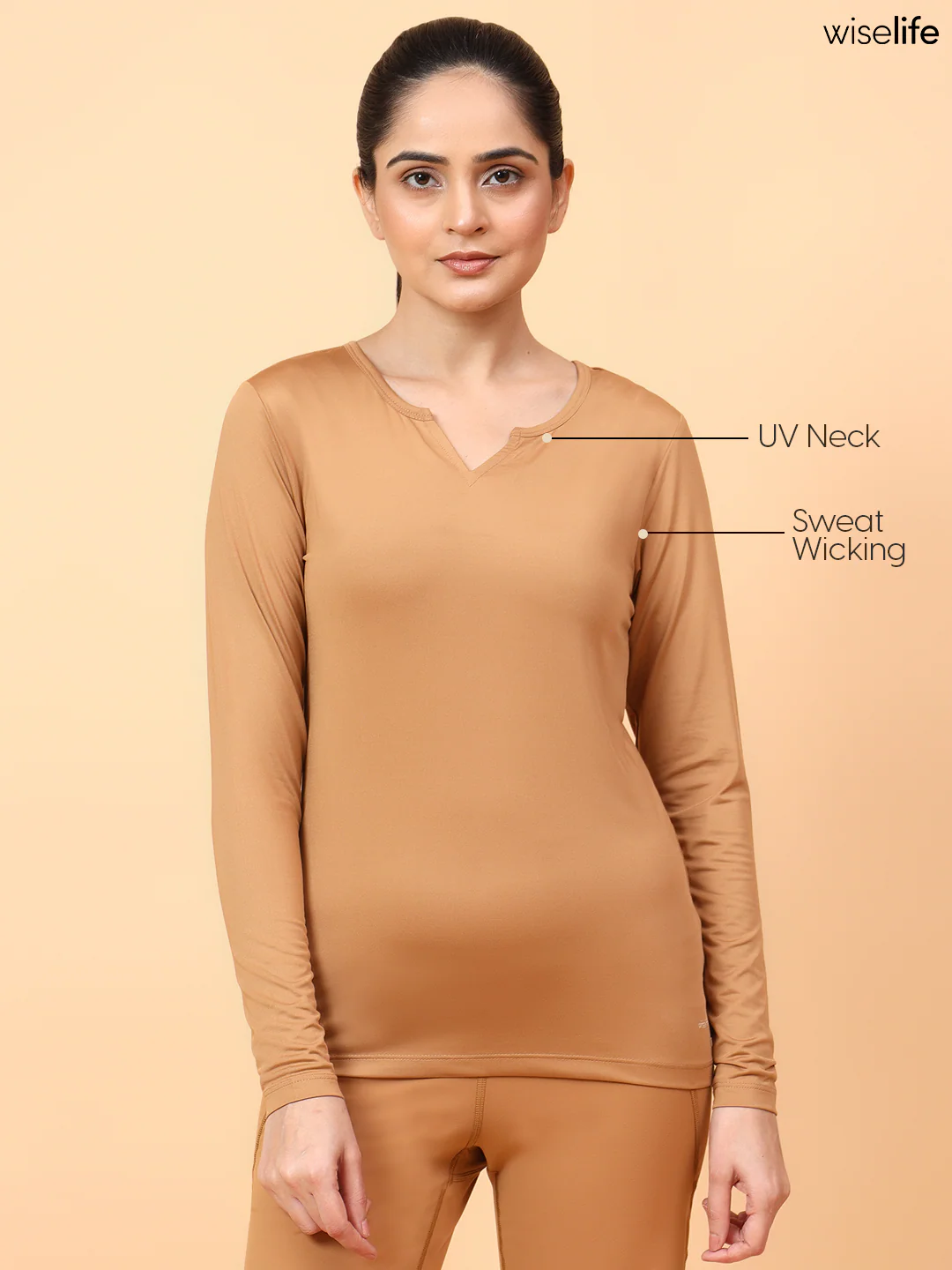 Wise Active Full Sleeves T-shirt (Brown) - Image 4