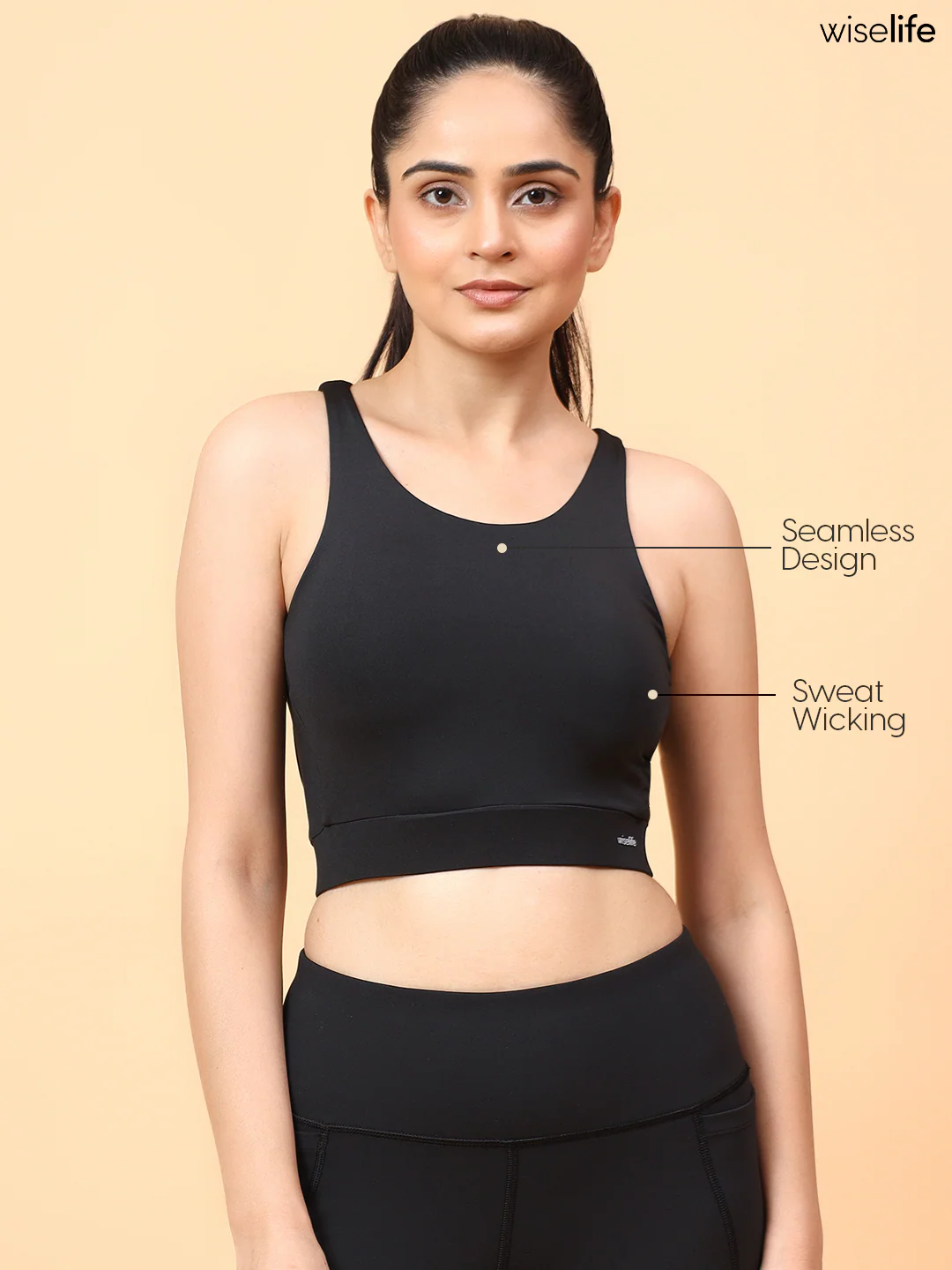 Wise Active Wings Bra (Black) - Image 6