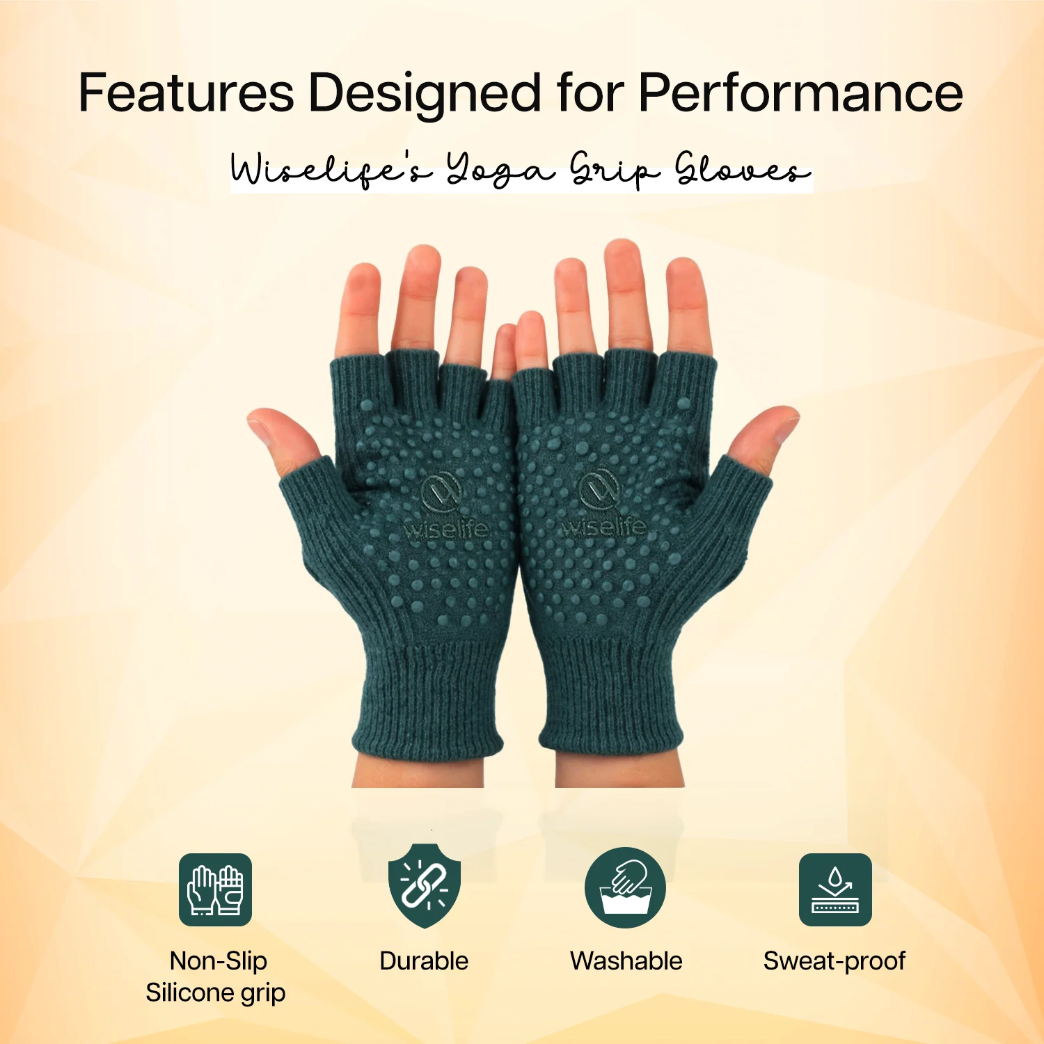 Wise Yoga Grip Gloves - Image 4