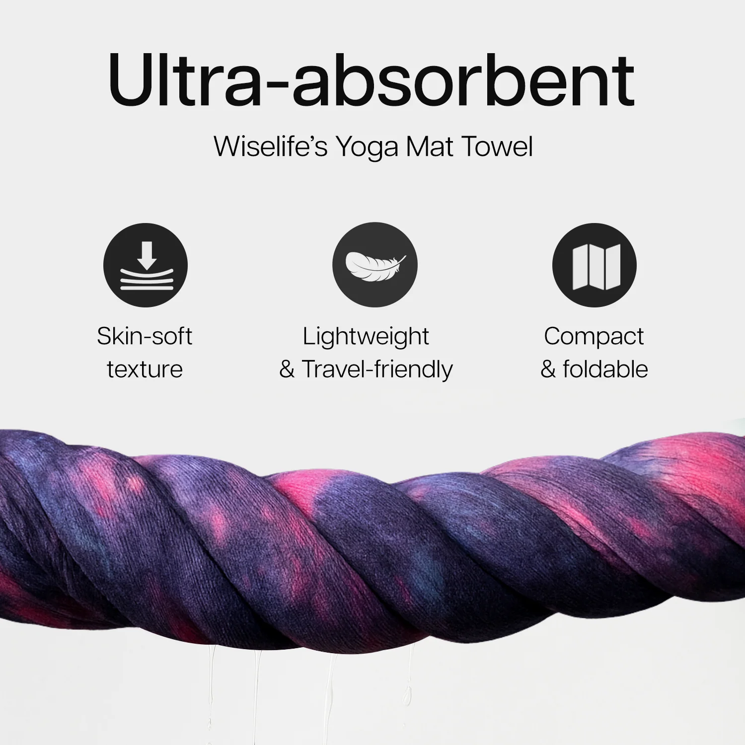 Wise Yoga Mat Towel - Image 6