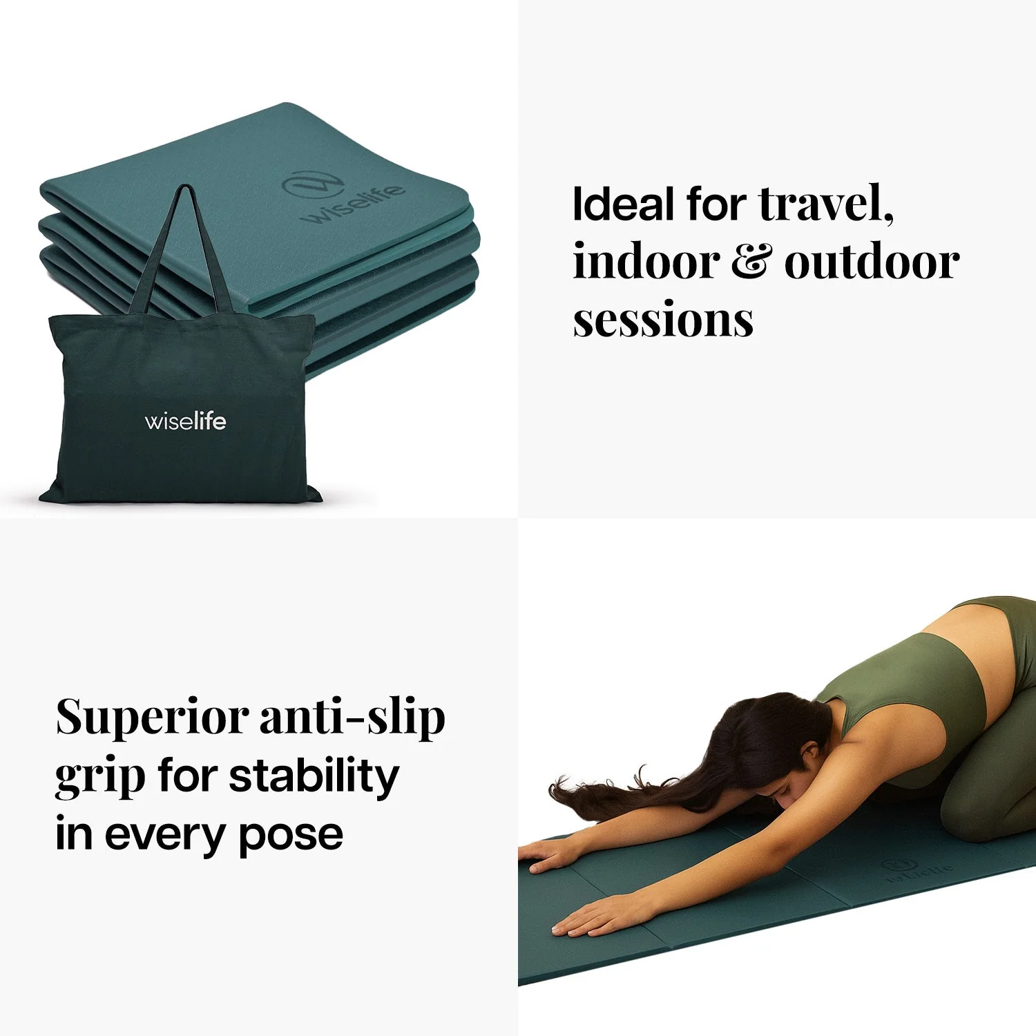 Wiselife Foldable Travel Yoga Mat TPE 6mm - Image 13