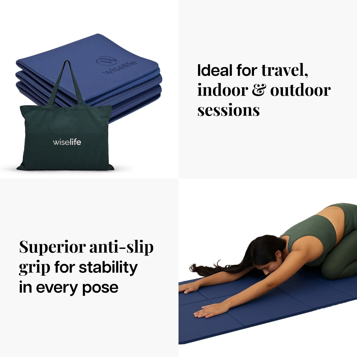 Wiselife Foldable Travel Yoga Mat TPE 6mm - Image 6