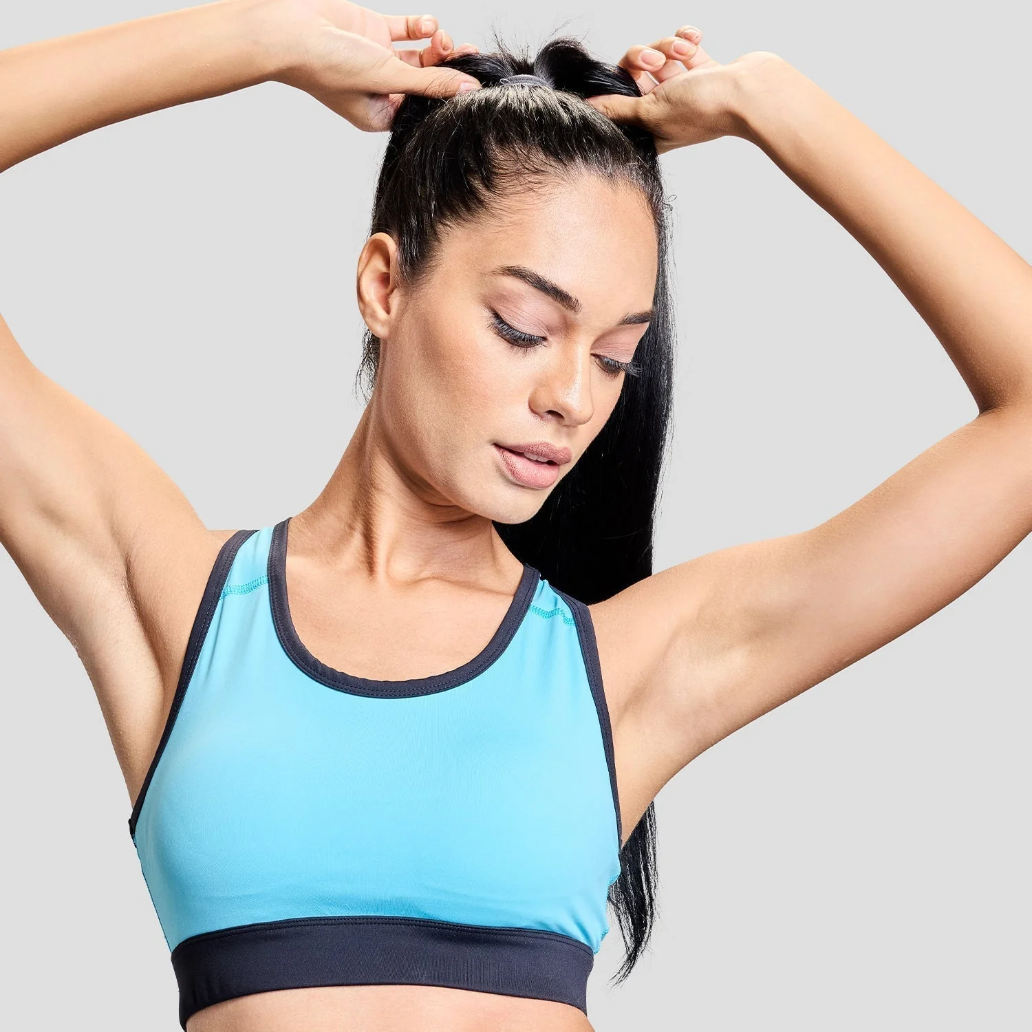 Womens Limitless Blue Sports Bra - Image 3