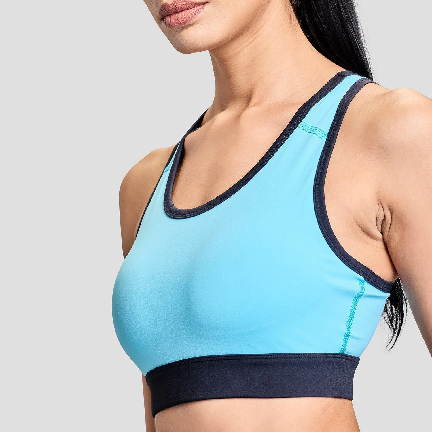 Womens Limitless Blue Sports Bra - Image 8