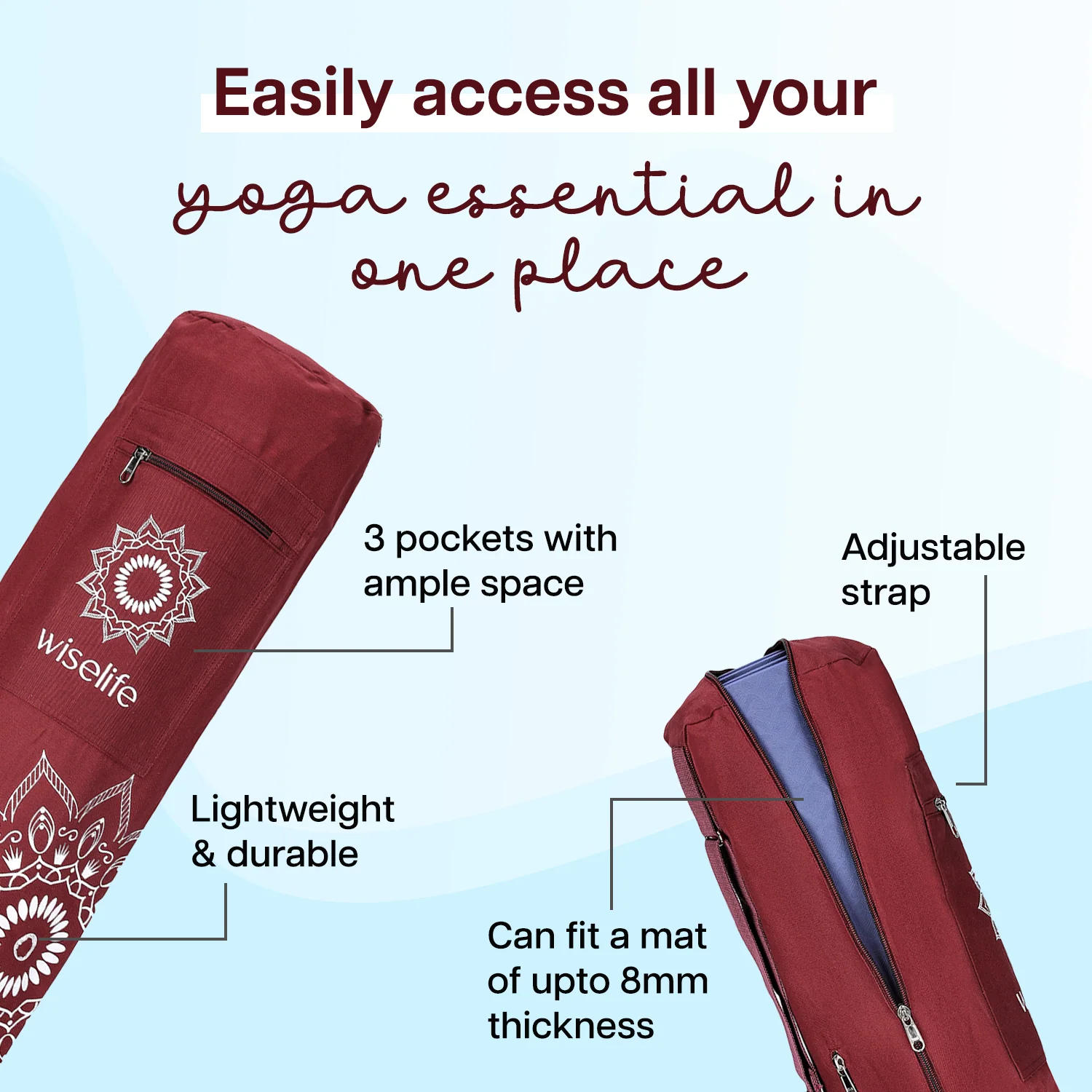 Yoga Mat Bag (Up to 8mm Mat) - Image 22