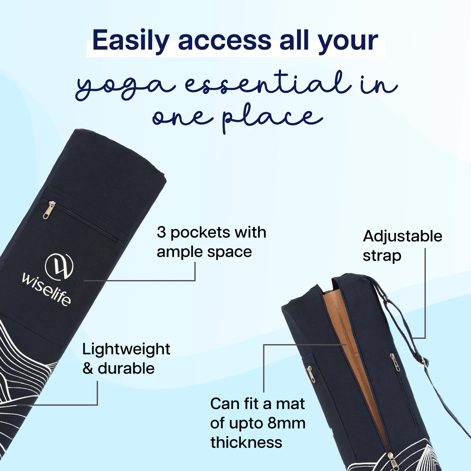 Yoga Mat Bag (Up to 8mm Mat) - Image 42