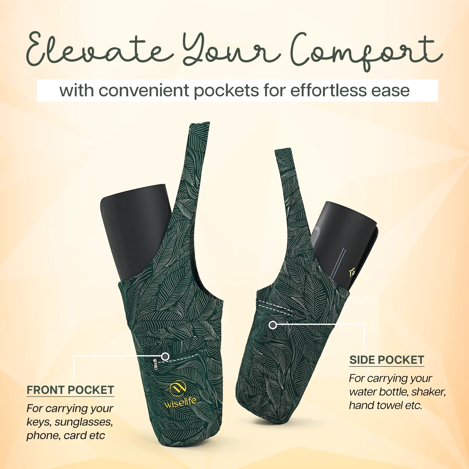 Yoga Mat Tote Bag (Up to 8mm Mat) - Image 3